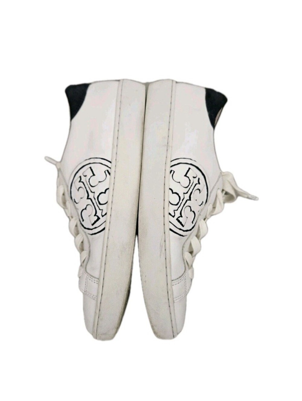💖Tory Burch White Leather Logo Low-Top Sneaker size 7 💖 - Picture 3 of 10